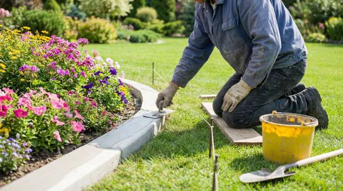 Poser des Bordures en Béton pour Structurer Votre Jardin
