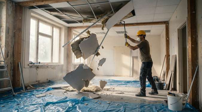 Coût Réel de la Démolition d'un Faux Plafond : Guide Complet